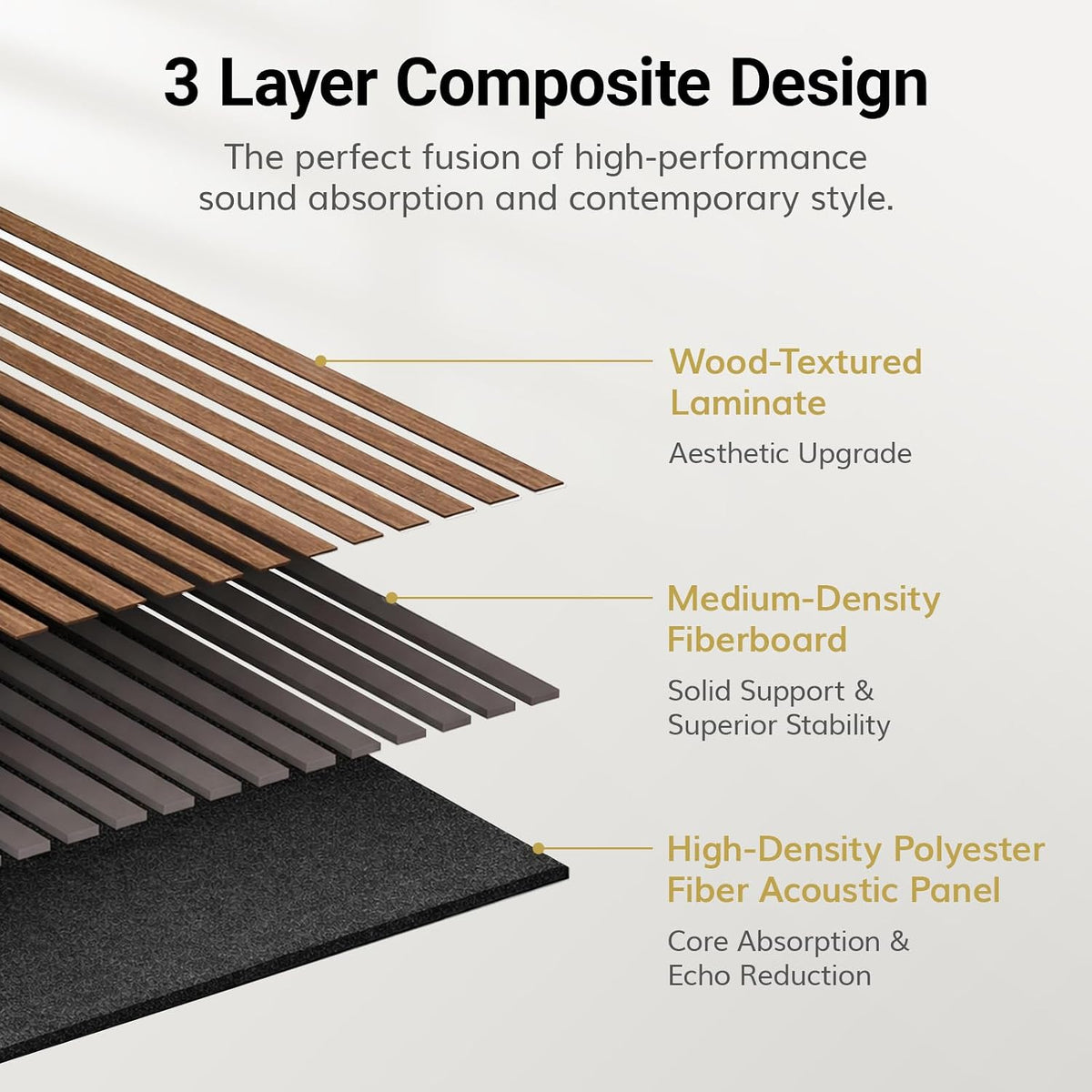 🪵 Walnut Wood Slat Acoustic Wall Panels ✨ Modern Decorative Wall Covering for a Cozy Home