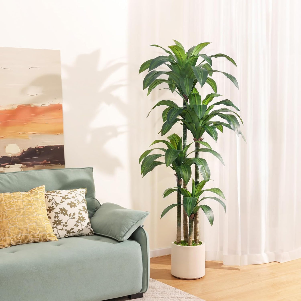🌿 UV-Resistant Artificial Outdoor Plants Set ✨ Lush Greenery for Your Garden, Porch & Patio