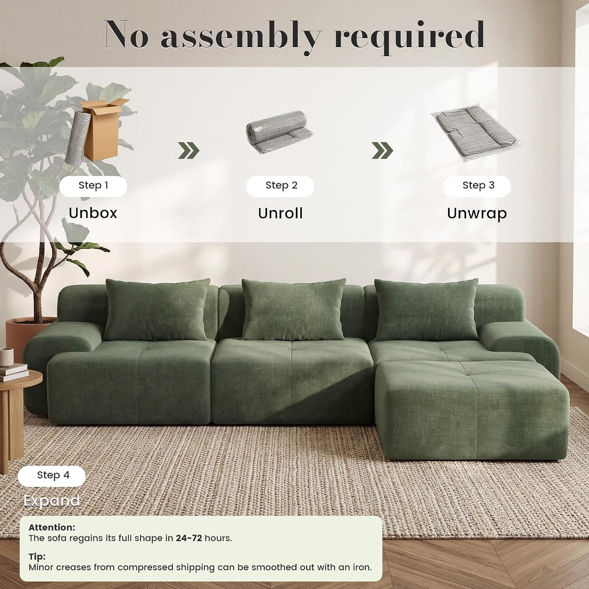 ☁️ Modern Boneless Modular Sectional Sofa – Cozy Cloud-Like Comfort for Your Living Room 🛋️✨