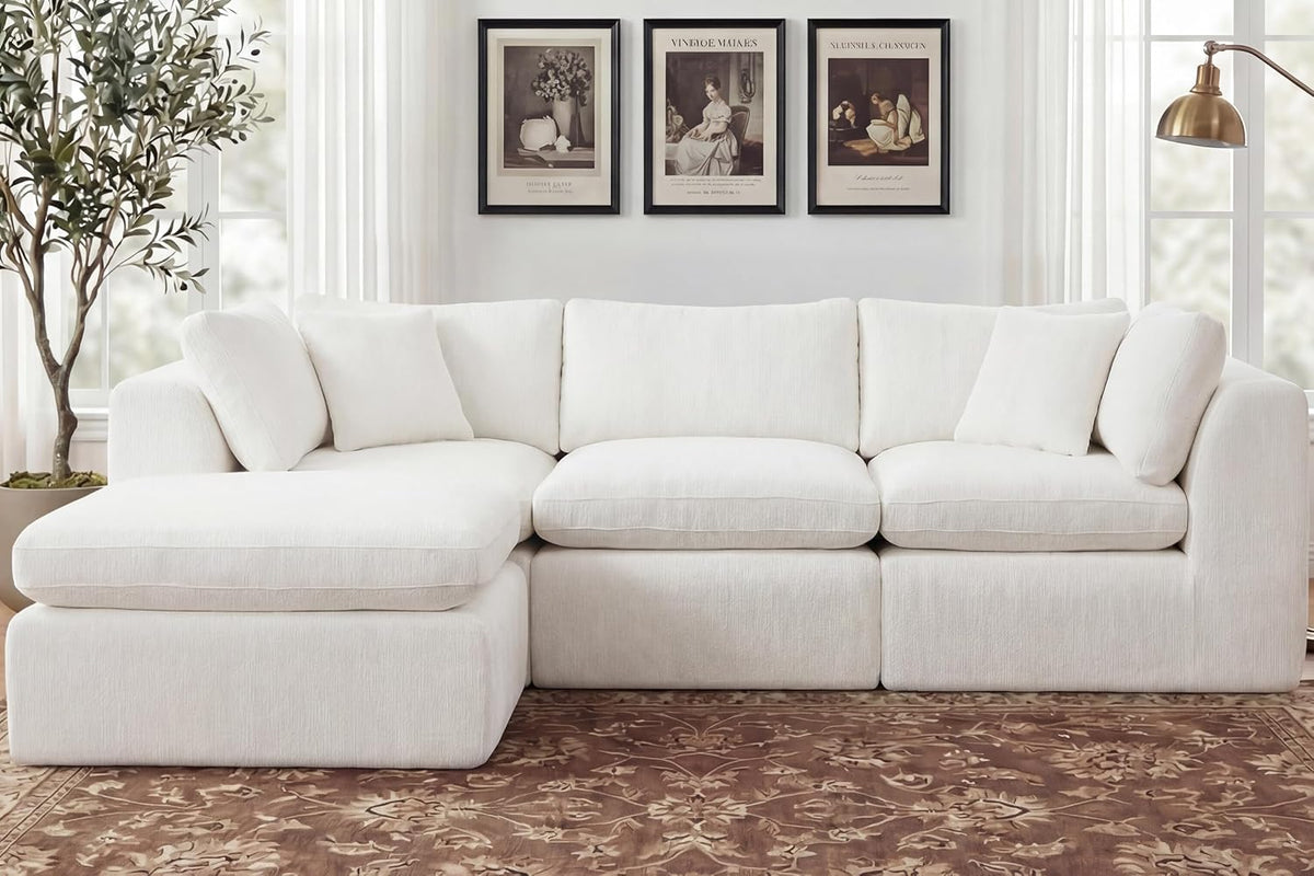 ☁️ Oversized Cloud Sectional Sofa – Plush Boneless Modular Couch for Cozy Living Spaces 🛋️✨