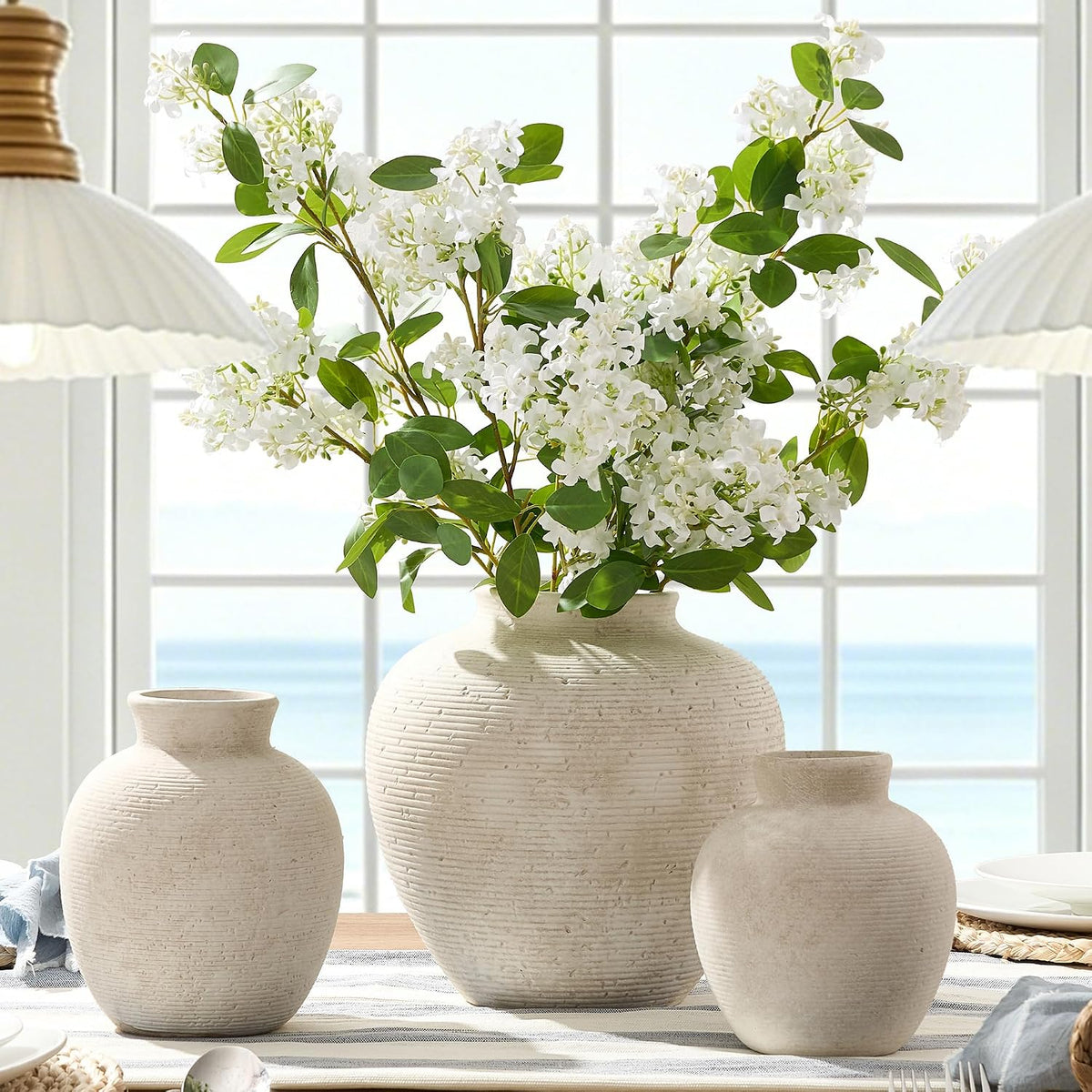 🌸 Modern Ceramic Flower Vase ✨ Elegant Minimalist Home Decor for a Cozy & Stylish Space
