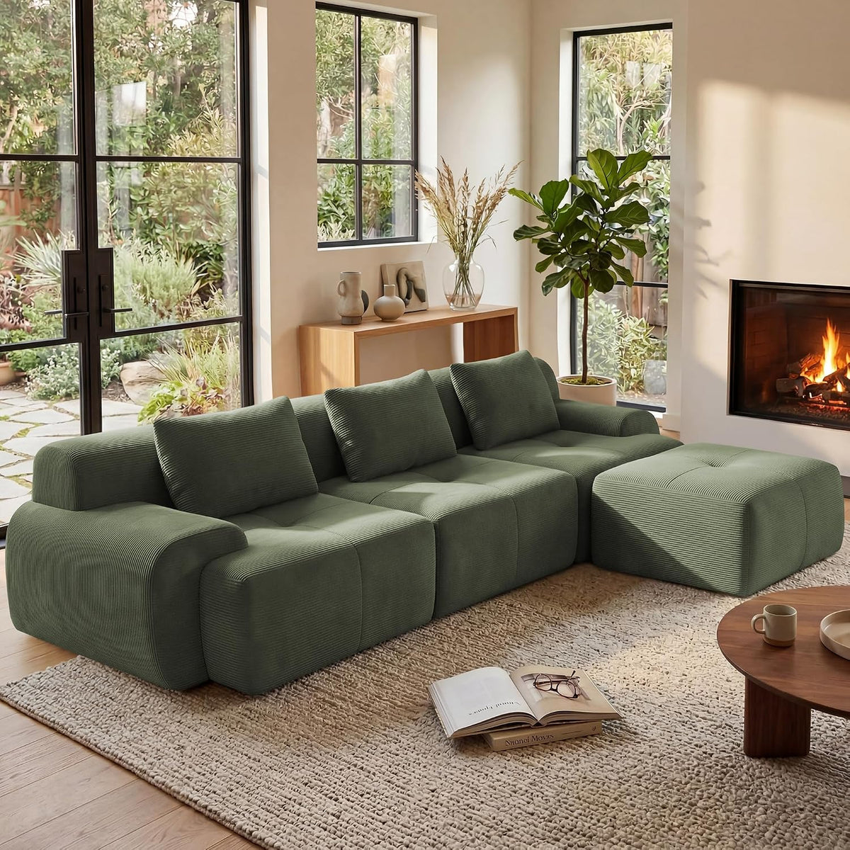 ☁️ Modern Boneless Modular Sectional Sofa – Cozy Cloud-Like Comfort for Your Living Room 🛋️✨
