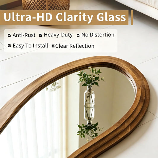 ✨ Irregular Full-Length Floor Mirror – Modern 3-Layer Design for a Stylish, Light-Filled Home 🪞