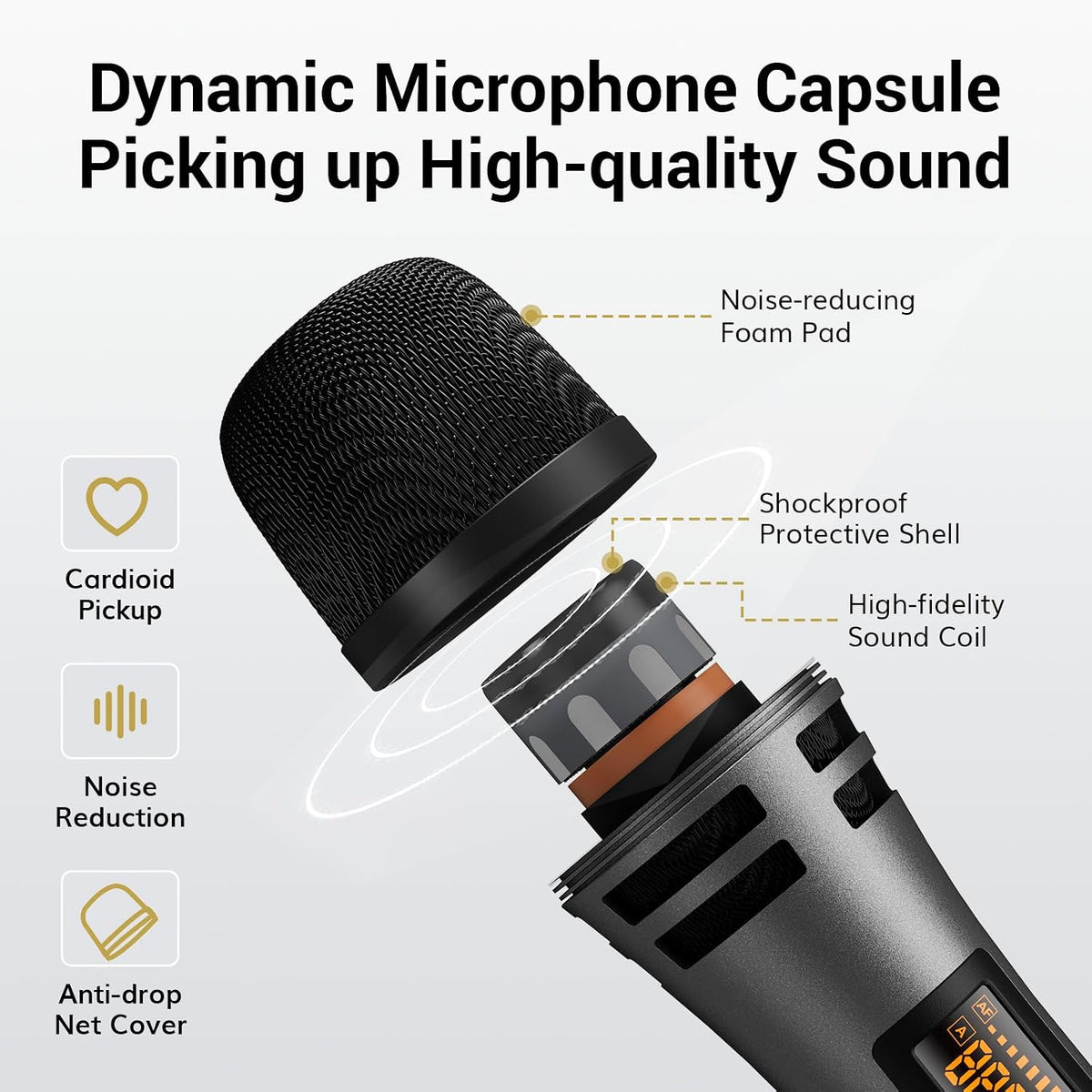 🎤 Dual Wireless Microphone System ✨ UHF Handheld Mics for Karaoke, Parties & Live Events