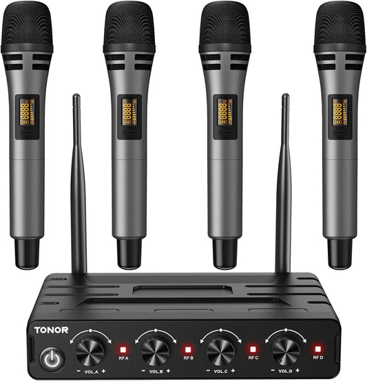 🎤 Dual Wireless Microphone System ✨ UHF Handheld Mics for Karaoke, Parties & Live Events