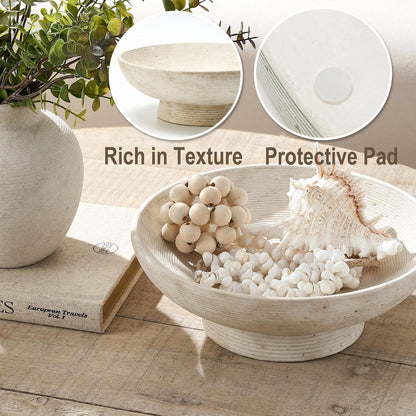 🤍 Rustic Ceramic Accent Table ✨ Farmhouse Decorative Side Table for a Cozy & Stylish Home