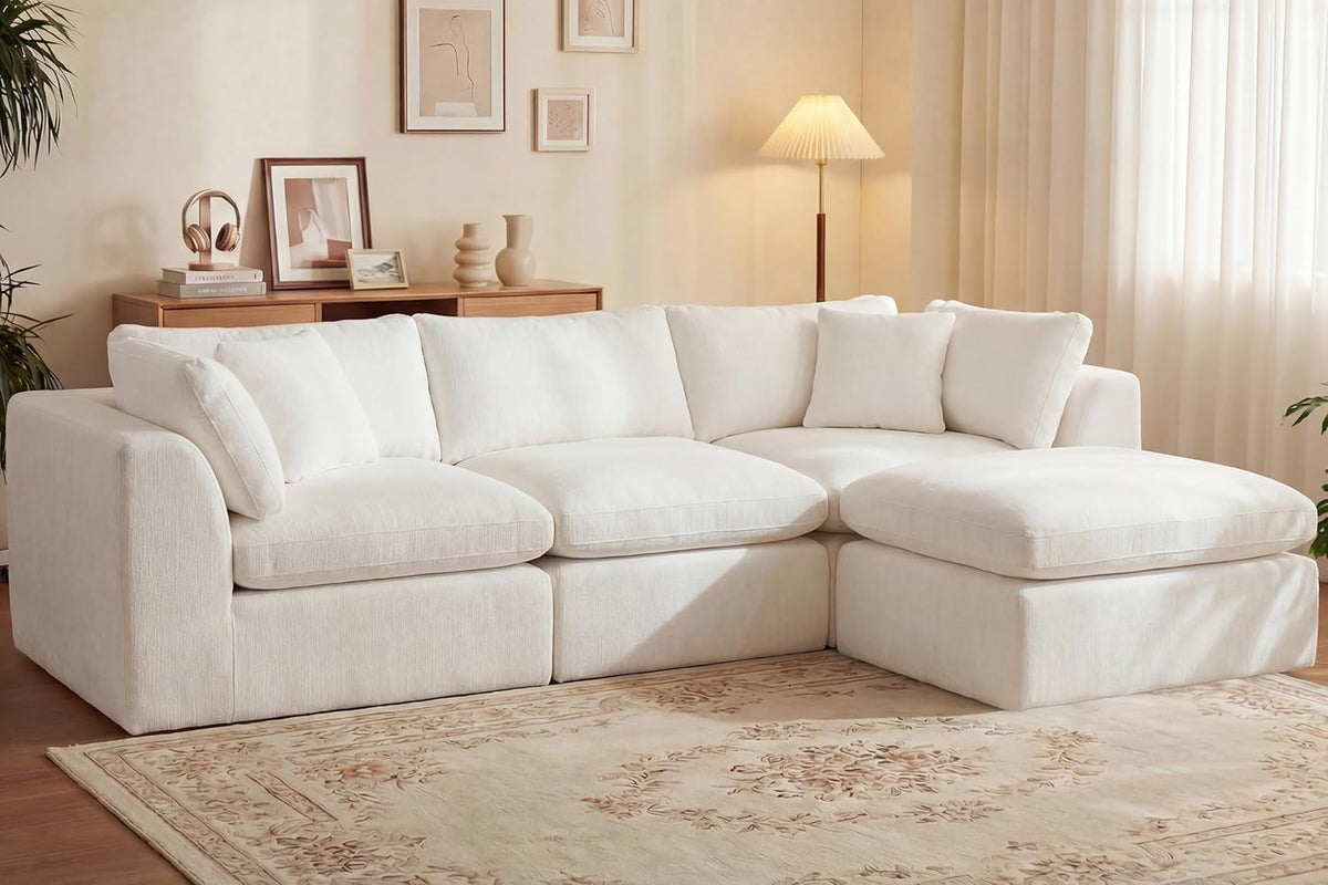 ☁️ Oversized Cloud Sectional Sofa – Plush Boneless Modular Couch for Cozy Living Spaces 🛋️✨