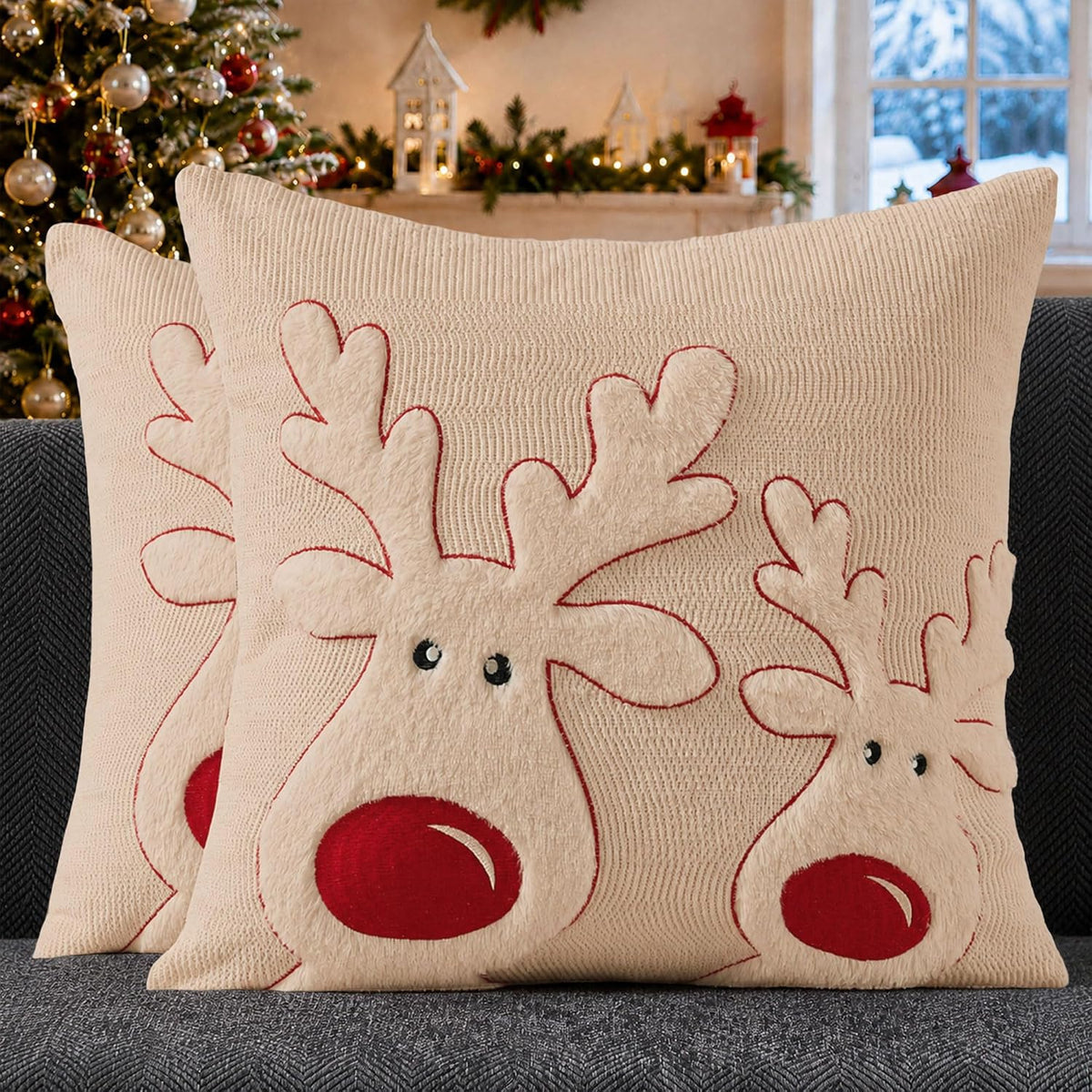 🎄 Christmas Holiday Pillow Covers ✨ Cozy Festive Cushion Covers for a Warm & Merry Home ❤️