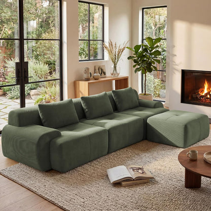 ☁️ Modern Boneless Modular Sectional Sofa – Cozy Cloud-Like Comfort for Your Living Room 🛋️✨